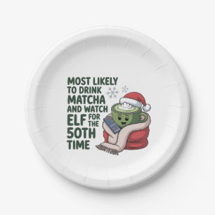 Am wahrscheinlichsten trinken Matcha und beobachte Pappteller