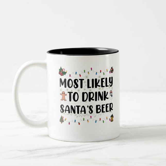 Am wahrscheinlichsten trinken Sie Weihnachten des  Zweifarbige Tasse (Links)