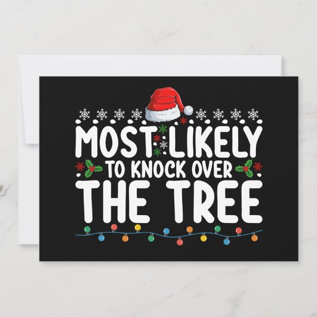 Am wahrscheinlichsten, über den Baum Weihnachten z Einladung (Vorderseite)