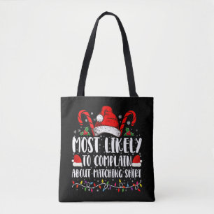 Am wahrscheinlichsten über Matching Shirt Xmas zu  Tasche