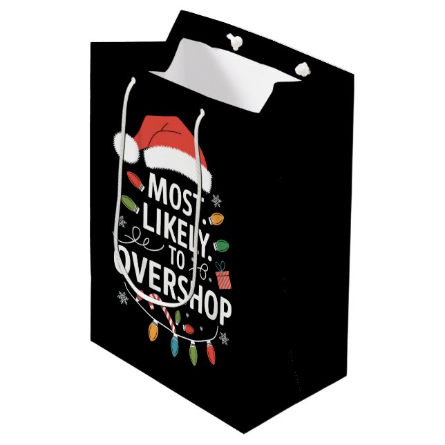 Am wahrscheinlichsten überladen Shopping Squad Fam Mittlere Geschenktüte (Vorderseite Schrägansicht)