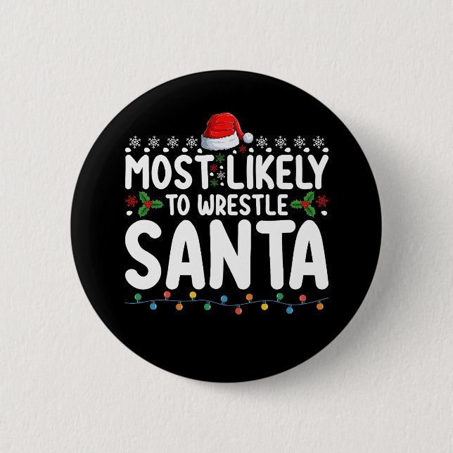 Am wahrscheinlichsten, um Weihnachts-Wrestling zu  Button (Vorderseite)
