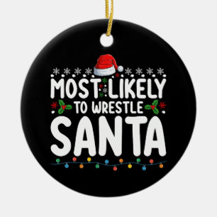 Am wahrscheinlichsten, um Weihnachts-Wrestling zu  Keramik Ornament