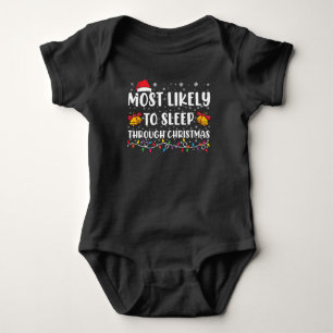 Am Wahrscheinlichsten verschläft Weihnachten bei d Baby Strampler