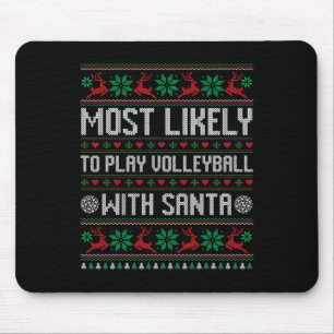 Am wahrscheinlichsten Volleyball spielen mit Santa Mousepad