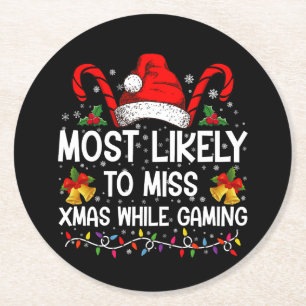 Am wahrscheinlichsten, während Weihnachten zu verp Runder Pappuntersetzer