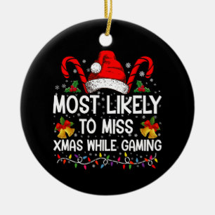 Am Wahrscheinlichsten Weihnachten Beim Spielen Zu Keramik Ornament