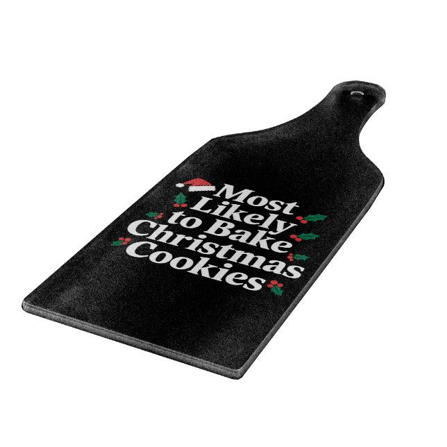 Am wahrscheinlichsten Weihnachts-Cookie-Familie ba Schneidebrett (Ecke)