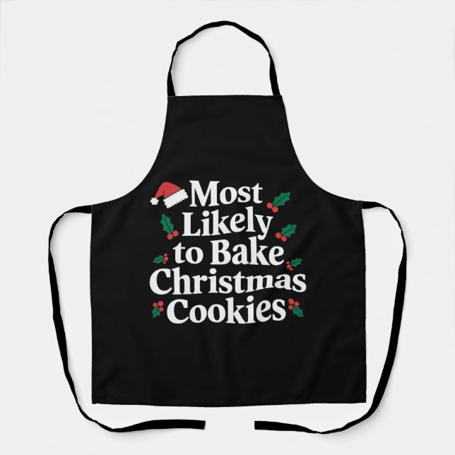Am wahrscheinlichsten Weihnachts-Cookie-Familie ba Schürze (Vorderseite)