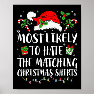 Am wahrscheinlichsten Weihnachts Matching Familie Poster