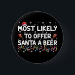 Am wahrscheinlichsten Weihnachts-Weihnachtslicht f Button<br><div class="desc">Am wahrscheinlichsten bietet Santa A Bier Weihnachten Weihnachtsmannmütze</div>