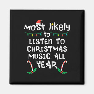 Am wahrscheinlichsten Weihnachts-Weihnachtsmusikfa Magnet