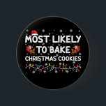 Am wahrscheinlichsten Weihnachtsbäcker backen Xmas Button<br><div class="desc">Am wahrscheinlichsten Weihnachtsbäcker backen Xmas</div>