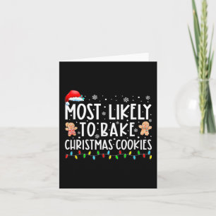 Am wahrscheinlichsten Weihnachtskekse backen Baker Karte