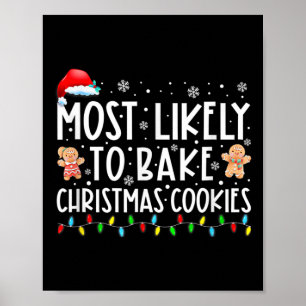 Am wahrscheinlichsten Weihnachtskekse backen Baker Poster