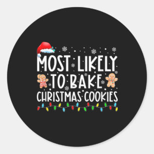 Am wahrscheinlichsten Weihnachtskekse backen Baker Runder Aufkleber