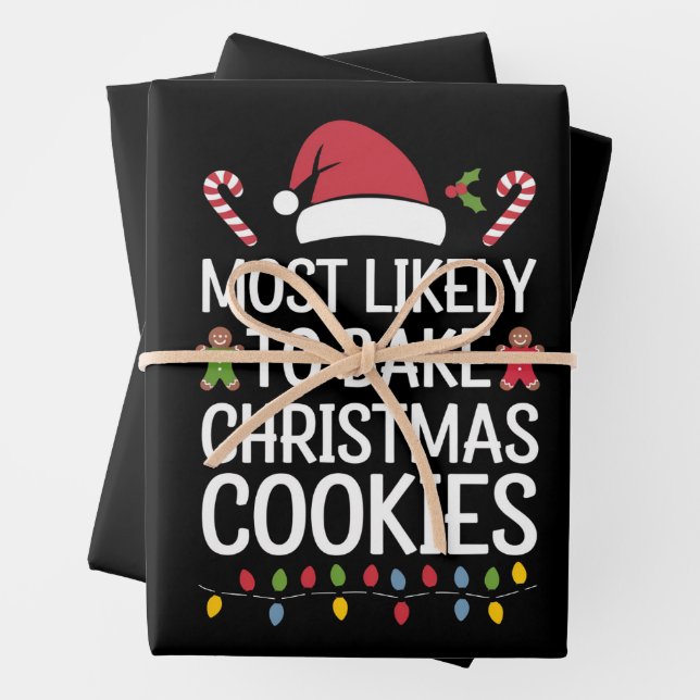 Am wahrscheinlichsten Weihnachtskekse backen Witzb Geschenkpapier Set (Beispiel)