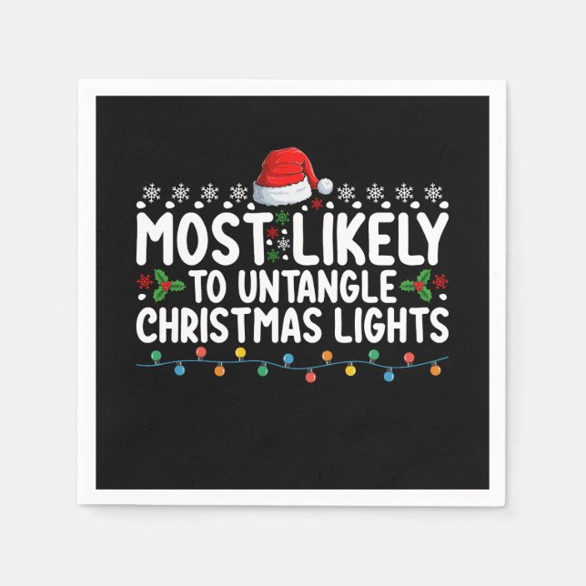 Am wahrscheinlichsten Weihnachtslicht entwirren Ur Serviette (Vorderseite)