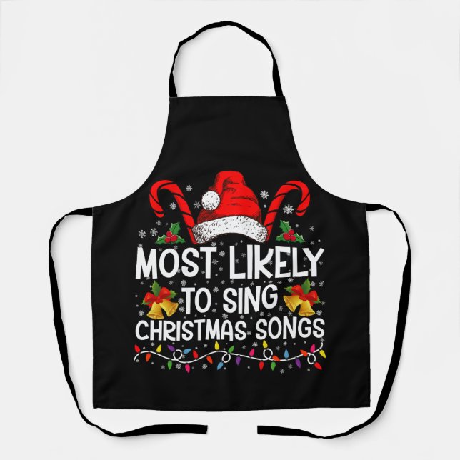 Am wahrscheinlichsten Weihnachtslieder singen Schürze (Vorderseite)