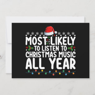 Am wahrscheinlichsten Weihnachtsmusik das ganze Ja Einladung