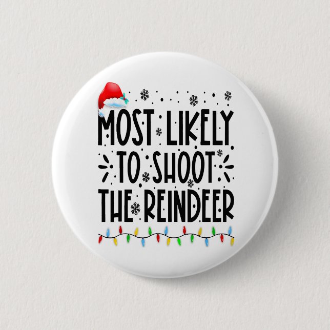 Am wahrscheinlichsten wird das Weihnachten der Ren Button (Vorderseite)