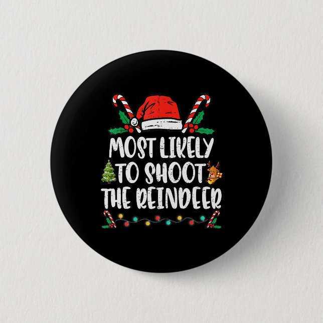 Am wahrscheinlichsten wird das Weihnachten der Ren Button (Vorderseite)