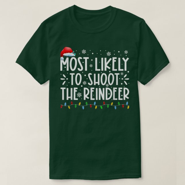 Am wahrscheinlichsten wird das Weihnachten der Ren T-Shirt (Design vorne)