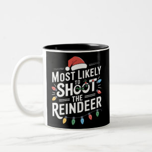Am wahrscheinlichsten wird das Weihnachten der Ren Zweifarbige Tasse