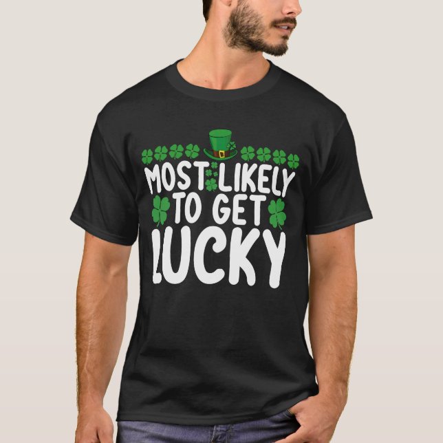 Am wahrscheinlichsten wird der glückliche St. Patr T-Shirt (Vorderseite)