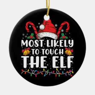 Am wahrscheinlichsten wird die Elf-Weihnachtsfamil Keramik Ornament