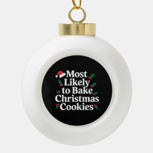 Am wahrscheinlichsten wird die Familie Weihnachtsk Keramik Kugel-Ornament