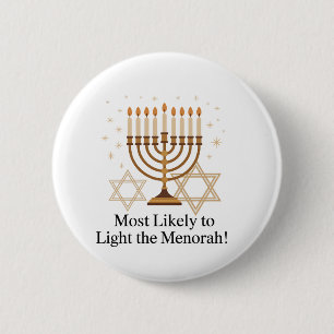 Am wahrscheinlichsten wird die jüdische Menorah Ha Button