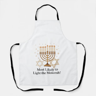 Am wahrscheinlichsten wird die jüdische Menorah Ha Schürze