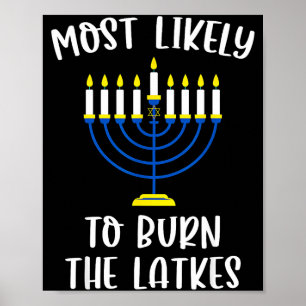 Am wahrscheinlichsten wird die Latkes Hanukkah-Gru Poster