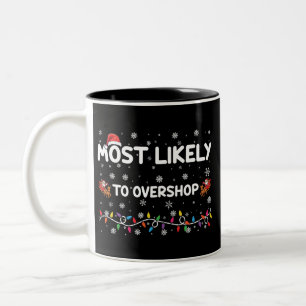 Am wahrscheinlichsten wird die Weihnachtseinkaufs- Zweifarbige Tasse