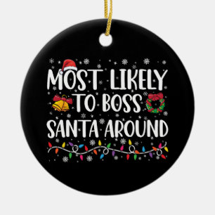 Am wahrscheinlichsten wird er den Weihnachtsmann h Keramik Ornament