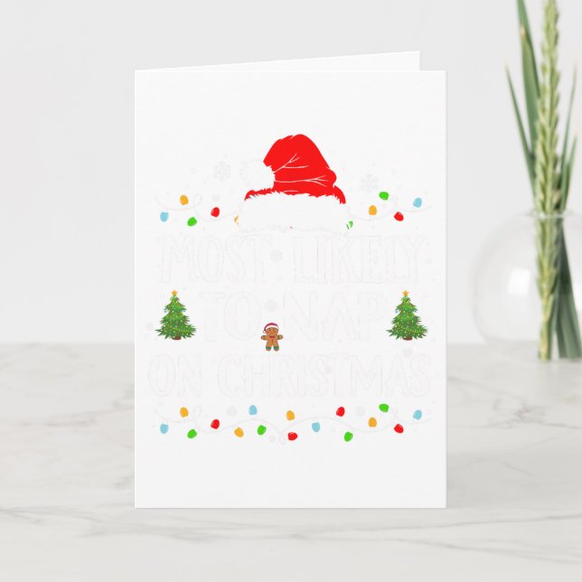 Am wahrscheinlichsten wird man an Weihnachten döse Karte (Vorderseite)