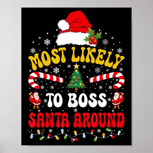 Am wahrscheinlichsten wird man den Weihnachtsmann  Poster (Vorne)