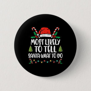 Am wahrscheinlichsten wird man Santa Claus sagen, Button