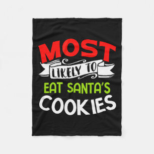 Am wahrscheinlichsten wird man Santas Kekse essen Fleecedecke