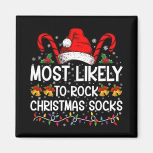 Am wahrscheinlichsten wird man Weihnachts-Socken l Magnet