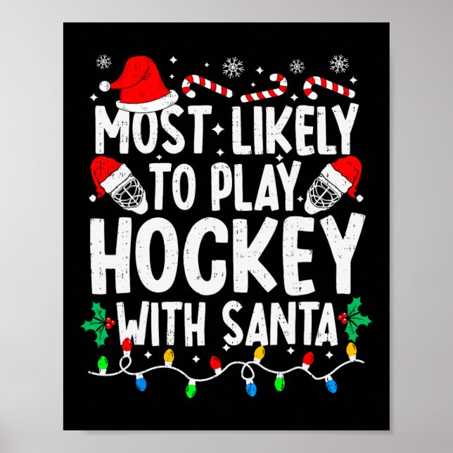 Am Wahrscheinlichsten Wird Mit Santa Matching Chr  Poster (Vorne)
