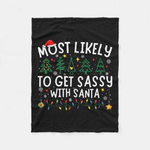Am wahrscheinlichsten wird sie mit Santa Matching Fleecedecke