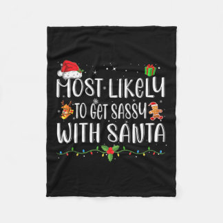 Am wahrscheinlichsten wird sie mit Santa Matching Fleecedecke
