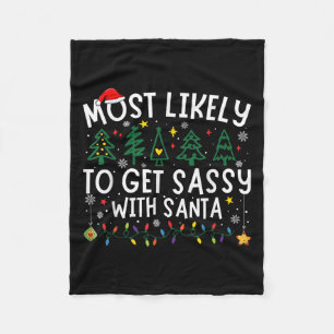 Am wahrscheinlichsten wird sie mit Santa Matching Fleecedecke