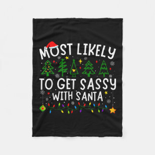 Am wahrscheinlichsten wird sie mit Santa Matching Fleecedecke