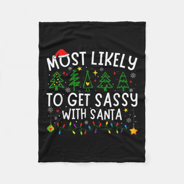 Am wahrscheinlichsten wird sie mit Santa Matching  Fleecedecke (Vorderseite)