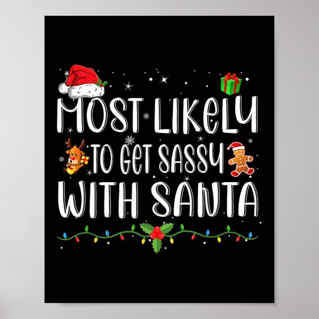 Am wahrscheinlichsten wird sie mit Santa Matching  Poster (Vorne)