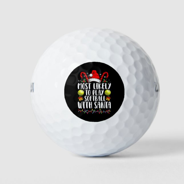 Am wahrscheinlichsten wird Softball mit der Santa  Golfball (Vorderseite)