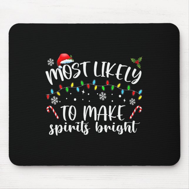 Am wahrscheinlichsten wird Spirituosen hell Mousepad (Vorne)